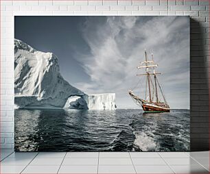 Πίνακας, Sailing by Icebergs Ιστιοπλοΐα με παγόβουνα