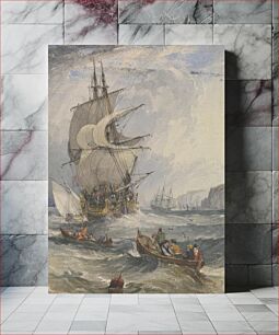 Πίνακας, Sailing Ships and Small Boats in Rough Sea off the Coast