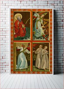 Πίνακας, Saint barbara, saint catherine, christ on the mount of olives, god the father, the last judgment, saint