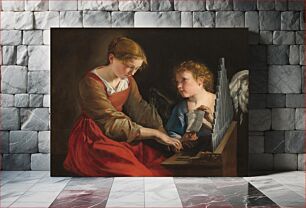 Πίνακας, Saint Cecilia and an Angel (ca. 1617–1618 and ca. 1621–1627) by Orazio Gentileschi & Giovanni Lanfranco
