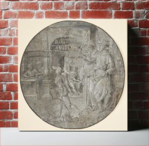 Πίνακας, Saint Crispin and Crispinian.The Roman prefect orders the men-of-war to seize them in the cobbler's shed by Jan Gossaert Mabuse
