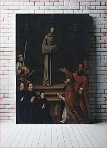 Πίνακας, Saint Francis Appearing before Pope Nicholas V, with Donors (La aparicion de san Francisco al Papa Nicolas V, con donantes) by Antonio Montufar
