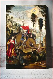 Πίνακας, Saint George and the Dragon (ca. 1518) by Sodoma