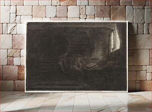 Πίνακας, Saint jerome in a dark chamber, 1642, by Rembrandt van Rijn