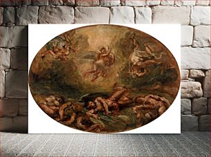 Πίνακας, Saint Michael Defeats the Devil by Eugène Delacroix