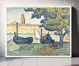 Πίνακας, Saint–Tropez (The Port of St. Tropez) (1894) by Paul Signac