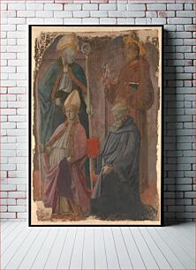 Πίνακας, Saints Augustine and Francis, a Bishop Saint, and Saint Benedict by Fra Filippo Lippi