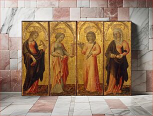 Πίνακας, Saints Catherine of Alexandria, Barbara, Agatha, and Margaret by Giovanni di Paolo (Giovanni di Paolo di Grazia)
