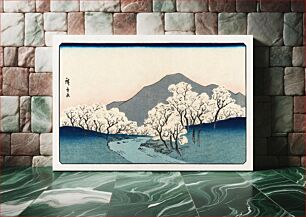 Πίνακας, Sakura namiki zu (1820-1858), vintage Japanese illustration by Hiroshige Andō