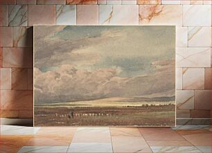 Πίνακας, Salisbury Plain with Old Sarum in the Distance, Wiltshire by William Turner of Oxford