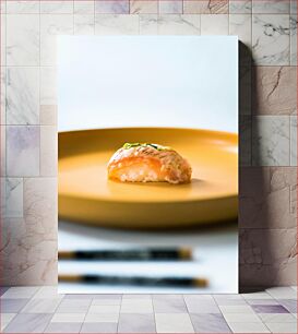 Πίνακας, Salmon Sushi on Plate Σούσι σολομού στο πιάτο