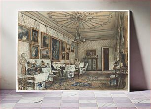 Πίνακας, Salon in the Apartment of Count Lanckoronski in Vienna by Rudolf von Alt