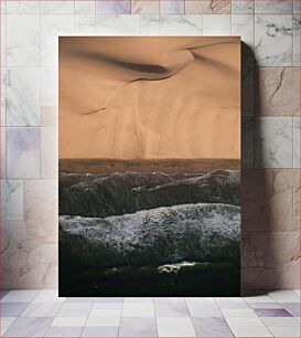 Πίνακας, Sand and Sea Aerial View Αεροφωτογραφία άμμου και θάλασσας