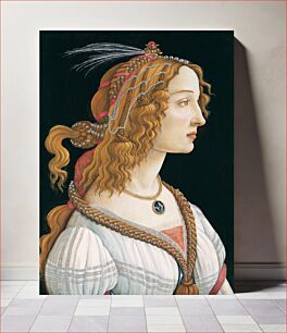 Πίνακας, Sandro Botticelli's Idealized Portrait of a Lady (1480) aesthetic painting