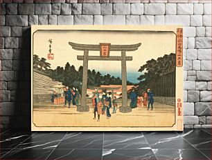 Πίνακας, Sannō Shrine at the Nagata Riding Grounds by Utagawa Hiroshige