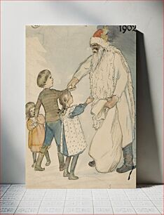 Πίνακας, Santa claus greeting the children, Venny Soldanbrofeldt