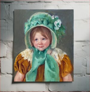 Πίνακας, Sara in a Green Bonnet (ca. 1901) by Mary Cassatt