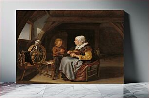 Πίνακας, Saying Grace (ca. 1650–1655) by Frans van Mieris