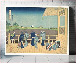 Πίνακας, Sazai Hall at the Temple of the Five Hundred Arhats (Gohyaku Rakanji Sazaidō), from the series Thirty-six Views of Mount Fuji (Fugaku sanjūrokkei)