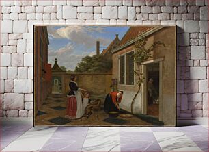 Πίνακας, Scene in a Courtyard by Ludolf de Jongh