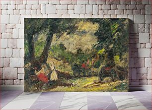 Πίνακας, Scene in a park, Károly Kotász