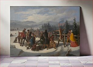 Πίνακας, Scenes from the Pioneers by Cooper, Deerslayer at the Shooting Match, William Walcutt