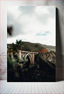 Πίνακας, Scenic Bridge in Mountainous Landscape Γραφική γέφυρα σε ορεινό τοπίο