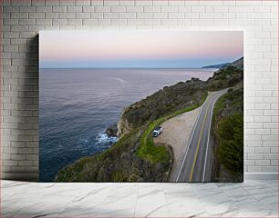 Πίνακας, Scenic Coastal Road at Sunset Γραφικός παράκτιος δρόμος στο ηλιοβασίλεμα