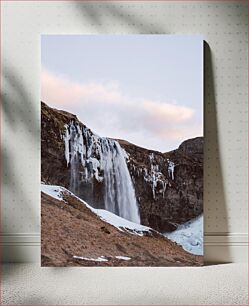 Πίνακας, Scenic Frozen Waterfall Γραφικός παγωμένος καταρράκτης