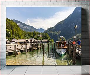 Πίνακας, Scenic Mountain Lake Dock Scenic Mountain Lake Dock