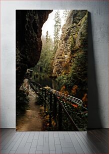 Πίνακας, Scenic River Pathway in the Mountains Γραφικό μονοπάτι ποταμού στα βουνά