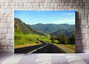 Πίνακας, Scenic Road through Lush Hills Γραφικός δρόμος μέσα από τους καταπράσινους λόφους