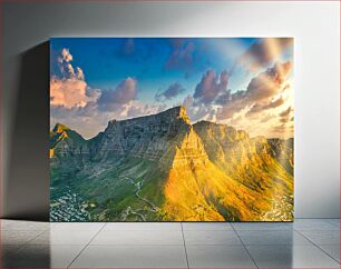 Πίνακας, Scenic View of Mountain Range at Sunrise Γραφική θέα της οροσειράς στην ανατολή του ηλίου