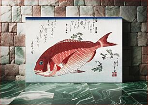 Πίνακας, Sea Bream and Sansho Pepper (1832-1833) by Utagawa Hiroshige