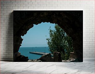 Πίνακας, Sea View Through Archway Θέα στη θάλασσα μέσω της αψίδας