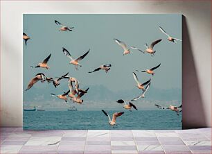 Πίνακας, Seagulls in Flight Over the Sea Γλάροι σε πτήση πάνω από τη θάλασσα