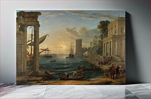 Πίνακας, Seaport with the Embarkation of the Queen of Sheba by Claude Lorrain