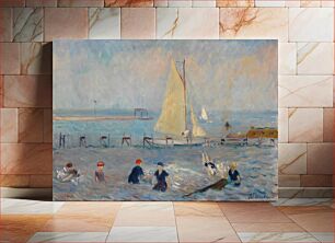 Πίνακας, Seascape with Six Bathers, Bellport (1915) by William James Glackens