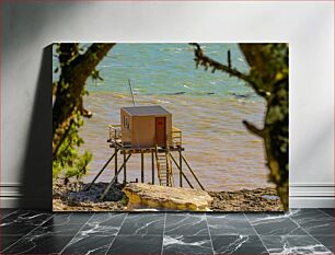 Πίνακας, Seaside Cabin on Stilts Παραθαλάσσια καμπίνα σε ξυλοπόδαρα