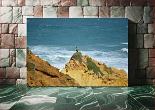 Πίνακας, Seaside Cliffs with Bird Παραθαλάσσιοι βράχοι με πουλί
