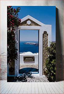 Πίνακας, Seaside Hotel Entrance with Scenic View Είσοδος παραθαλάσσιου ξενοδοχείου με γραφική θέα