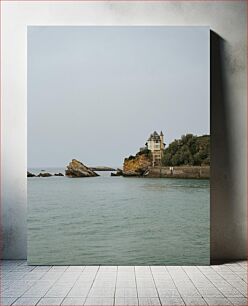 Πίνακας, Seaside House on Cliff Παραθαλάσσιο σπίτι στον γκρεμό