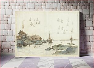 Πίνακας, Seaside landscape, Oscar Kleineh