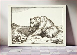 Πίνακας, Seated bear, facing left by Marcus de Bye