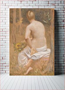 Πίνακας, Seated Female Figure Seen from Behind (1889) by Pierre Puvis de Chavannes