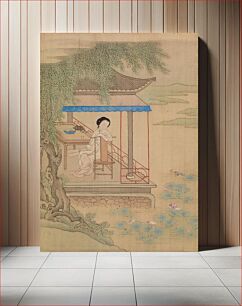 Πίνακας, Seated Girl on Porch by Qiu Ying