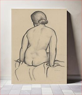 Πίνακας, Seated nude by Mikuláš Galanda