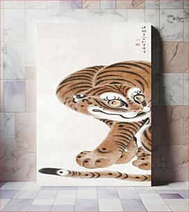 Πίνακας, Seated tiger (1786) by Katsu Gyokushu