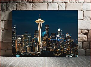 Πίνακας, Seattle Skyline at Night Ο ορίζοντας του Σιάτλ τη νύχτα