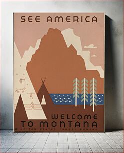Πίνακας, See America. Welcome to Montana / Rothstein